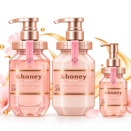 YUME &honey Melty Moist Hair Ritual – Shampoo, Treatment in Hair Oil